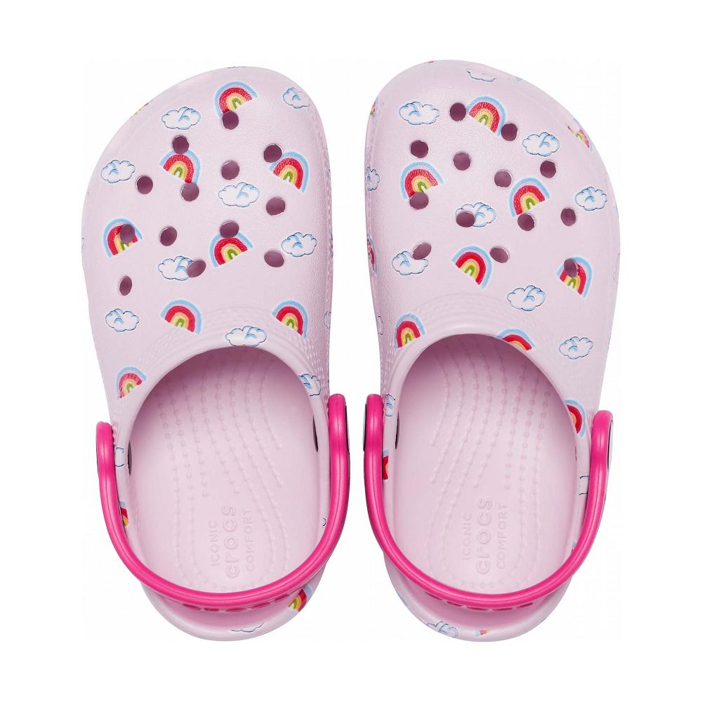 Crocs Classic Toddler Printed Pembe | KTOJSM069