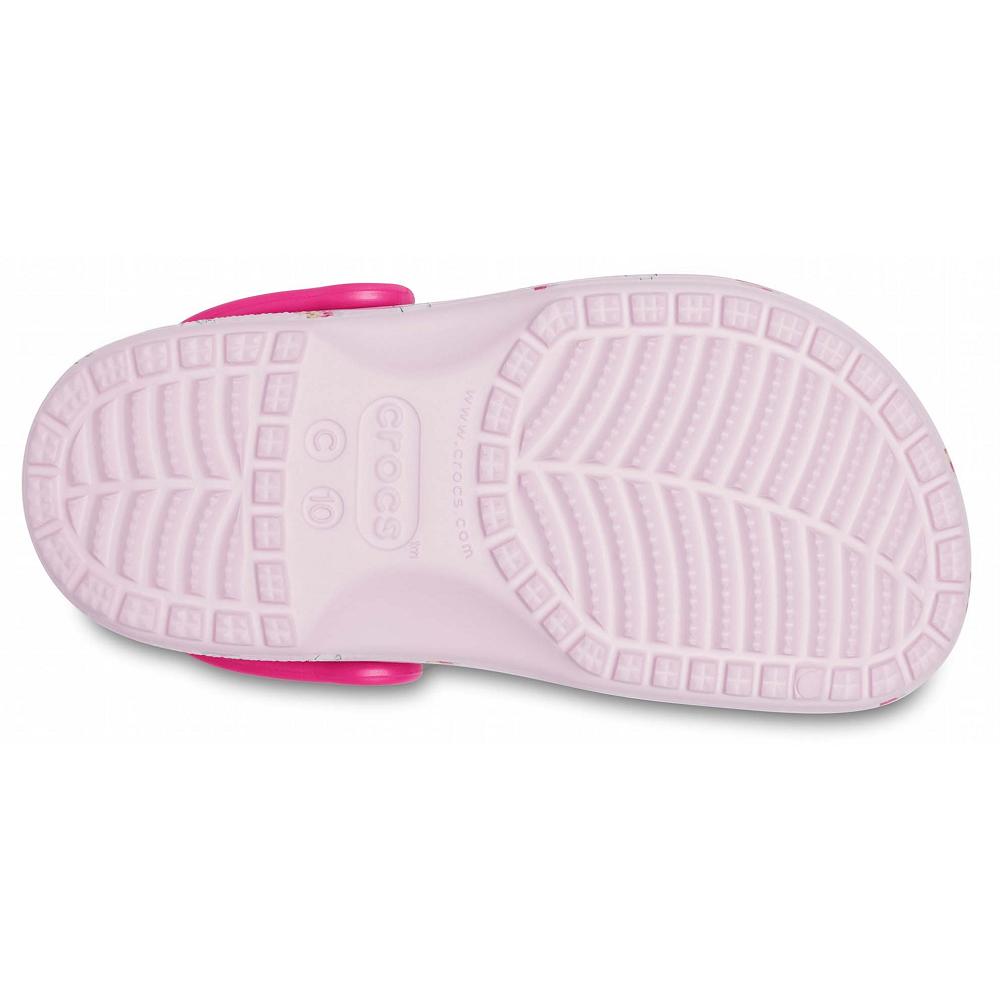 Crocs Classic Toddler Printed Pembe | KTOJSM069