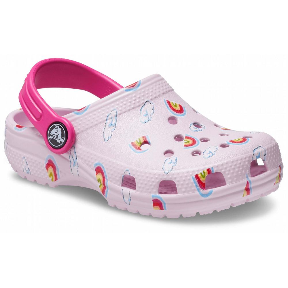 Crocs Classic Toddler Printed Pembe | KTOJSM069