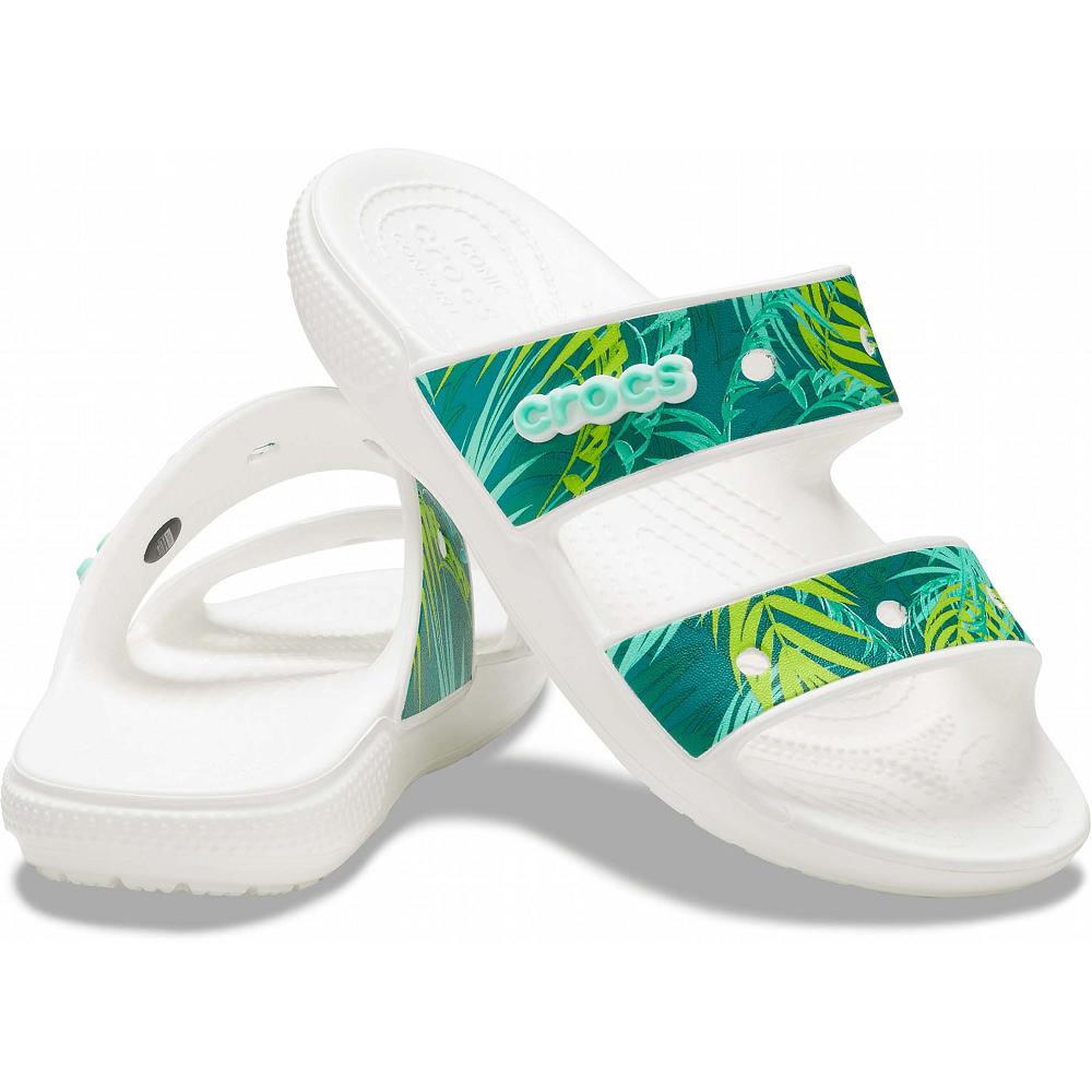 Crocs Classic Tropical Beyaz | JZUSLG305