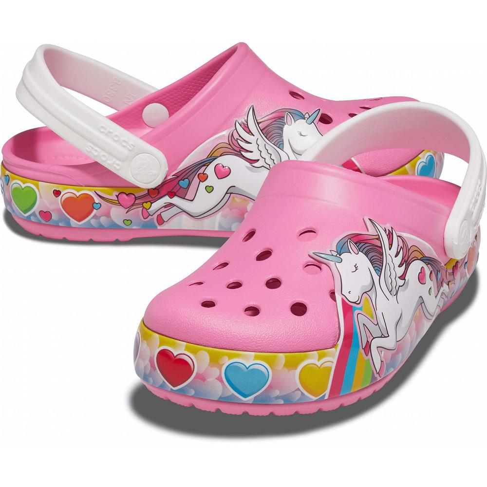 Crocs Fun Lab Unicorn Lights Pembe | DZGKAQ814