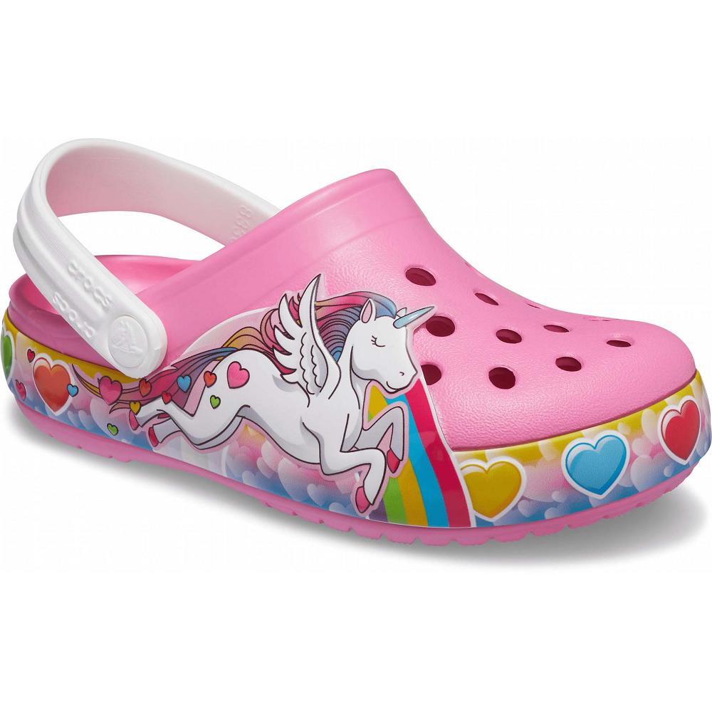 Crocs Fun Lab Unicorn Lights Pembe | DZGKAQ814