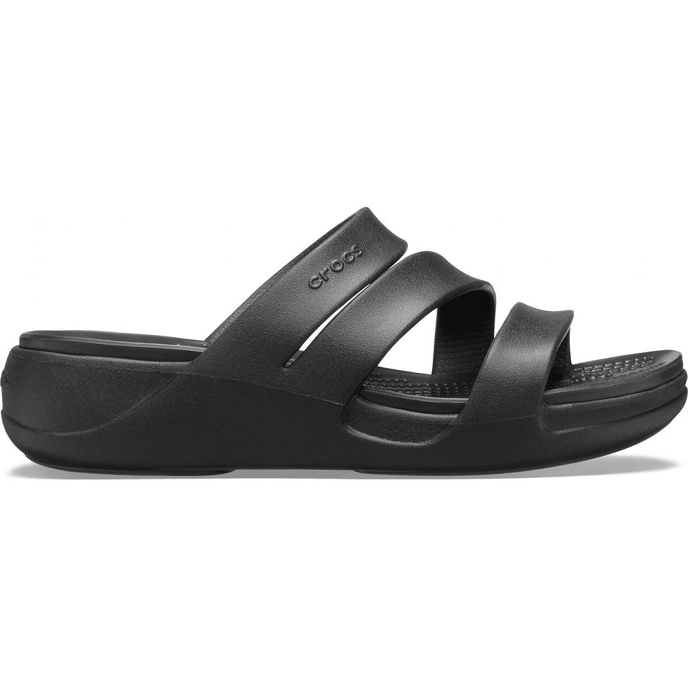 Crocs Monterey Strappy Siyah | YFKHTZ948