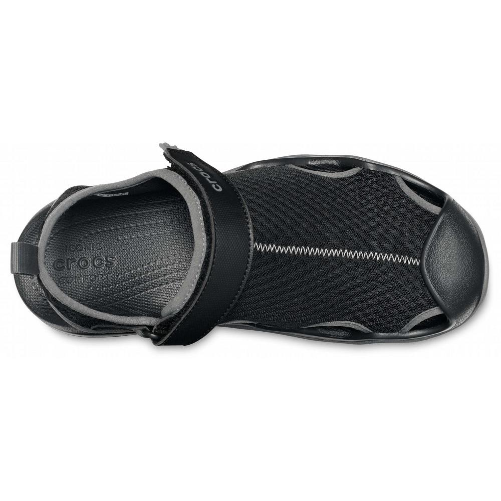 Crocs Swiftwater™ Mesh Deck Siyah | HTMWJB918