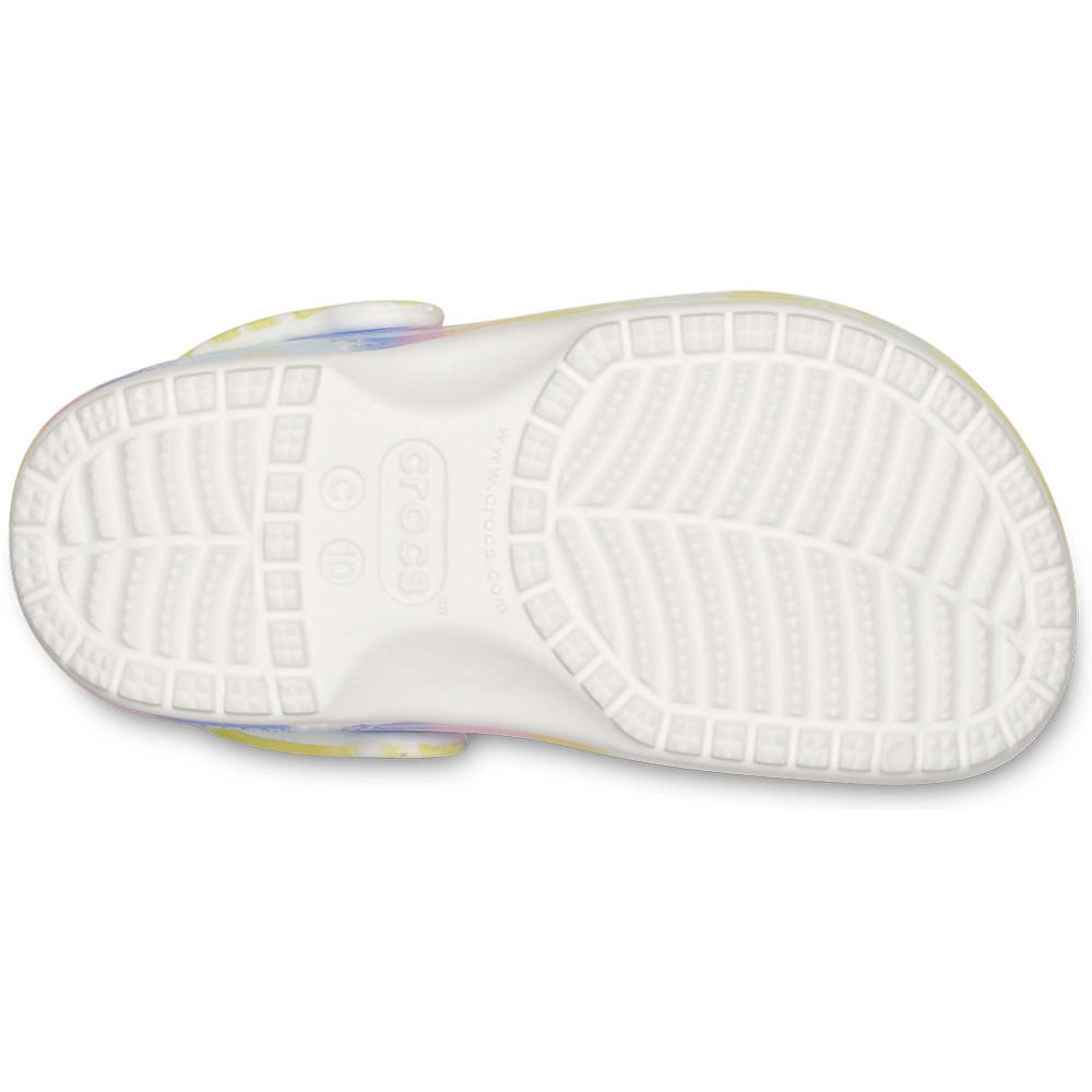 Crocs Toddler Classic TieTürkiye -Dye Graphic Beyaz Renkli | UELZYB841