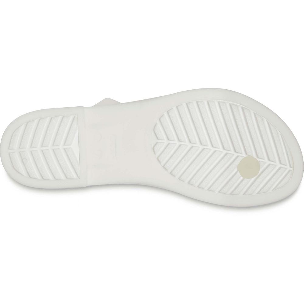 Crocs Tulum Translucent Toe Post Beyaz | RSHBME291